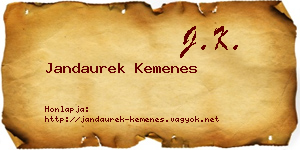 Jandaurek Kemenes névjegykártya